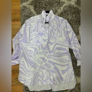 Oversized collared shirt dress